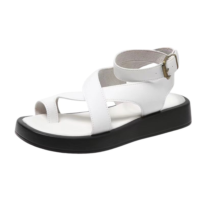 Genuine Leather Comfy Summer Sandals for Bunions - Toe Correction Sandals - Blissful Shoes