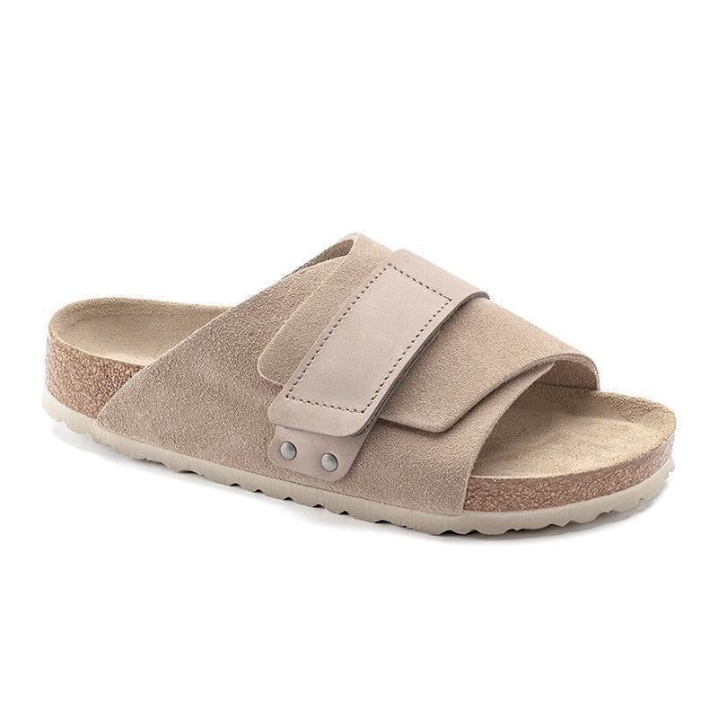 Genuine Leather Cork Women&#39;s Wide Width Sandals - Blissful Shoes