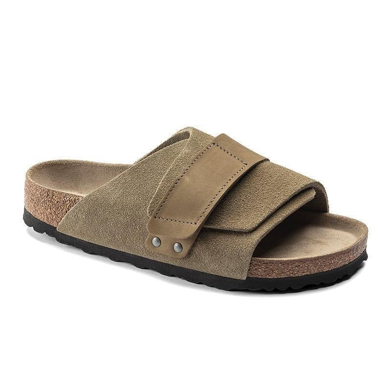 Genuine Leather Cork Women&#39;s Wide Width Sandals - Blissful Shoes