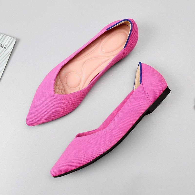 Pointed Wide Toe Box Ballet Flats for Bunions - Blissful Shoes