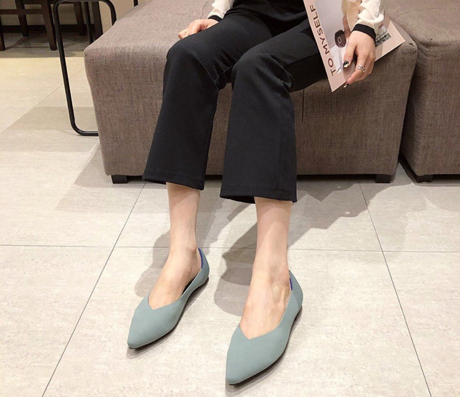 Pointed Wide Toe Box Ballet Flats for Bunions - Blissful Shoes