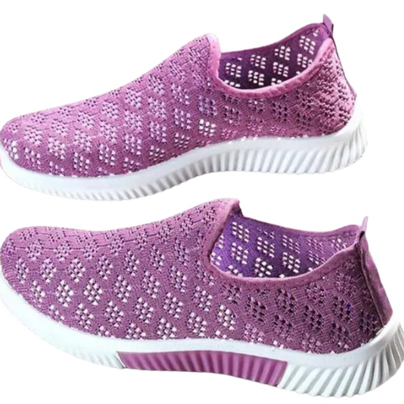 Slide Hollow Out Round Toe Casual Women Sneakers for Bunions - Blissful Shoes