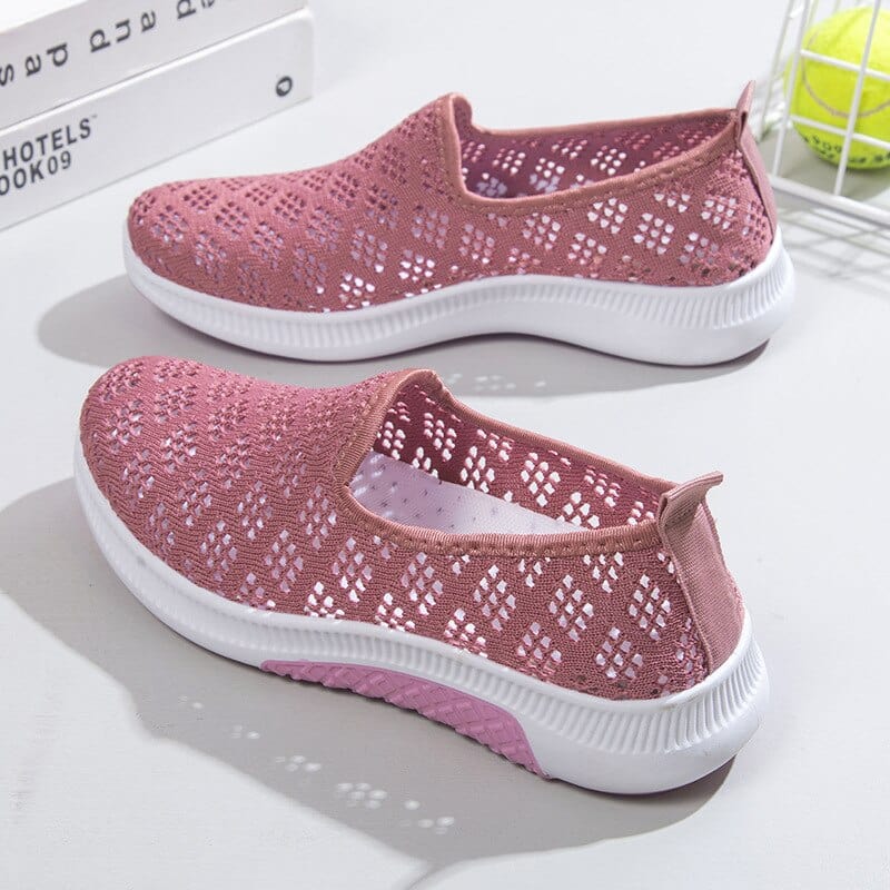 Slide Hollow Out Round Toe Casual Women Sneakers for Bunions Blissful Shoes