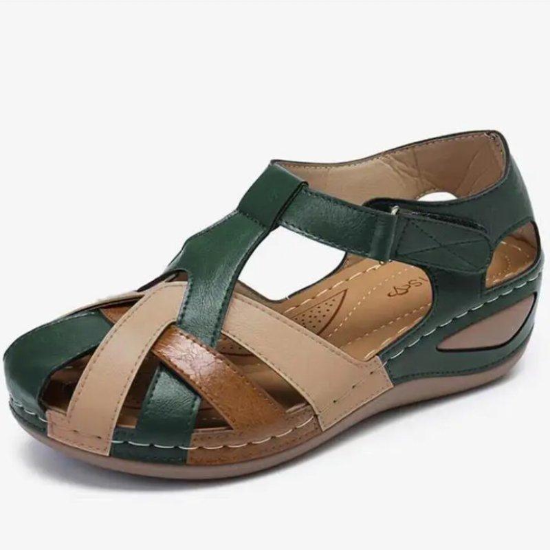 Supportive Sandals for Women with Velcro Strap - Blissful Shoes