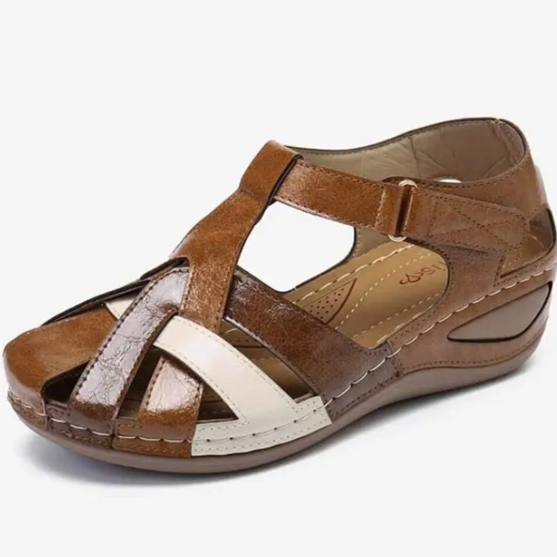 Supportive Sandals for Women with Velcro Strap - Blissful Shoes