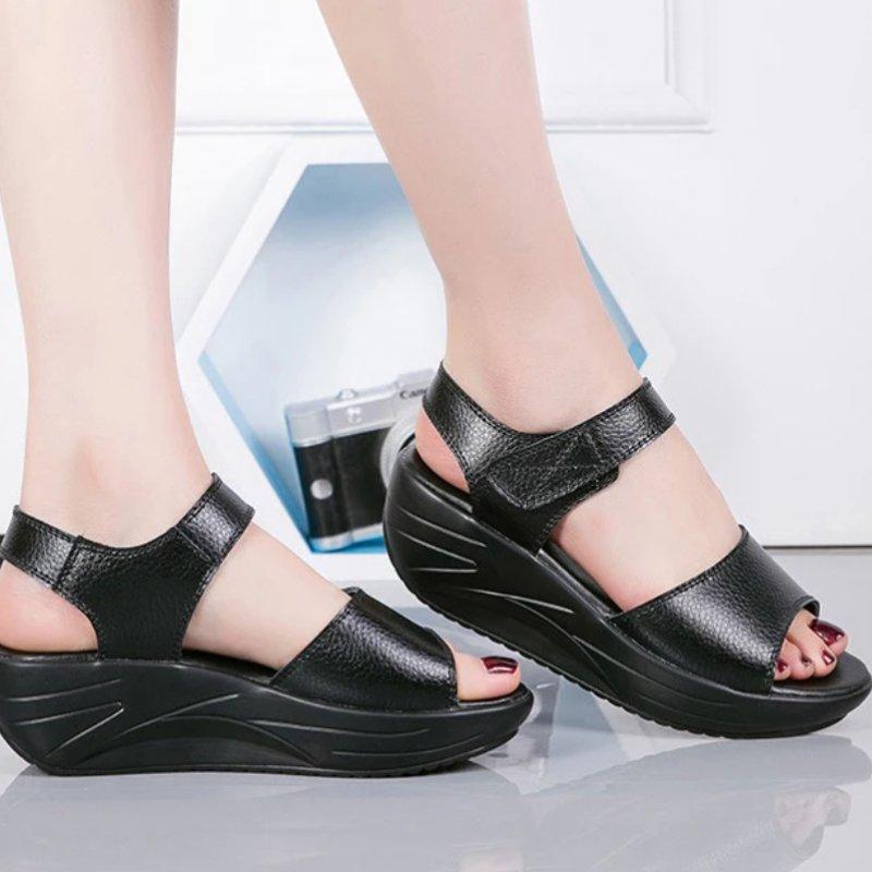 Women's Orthopedic Platform Sandals - Rocker Bottom Shoe - Blissful Shoes