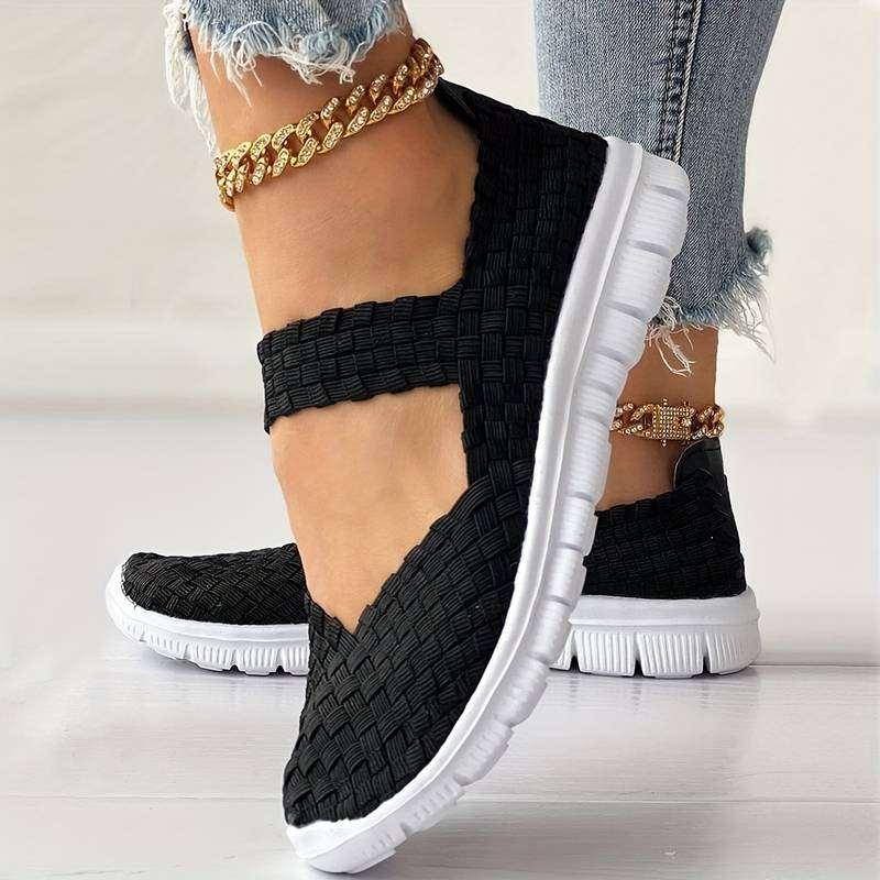 Woven Women's Plus Size Shoes for Bunions and Swollen Feet - Blissful Shoes