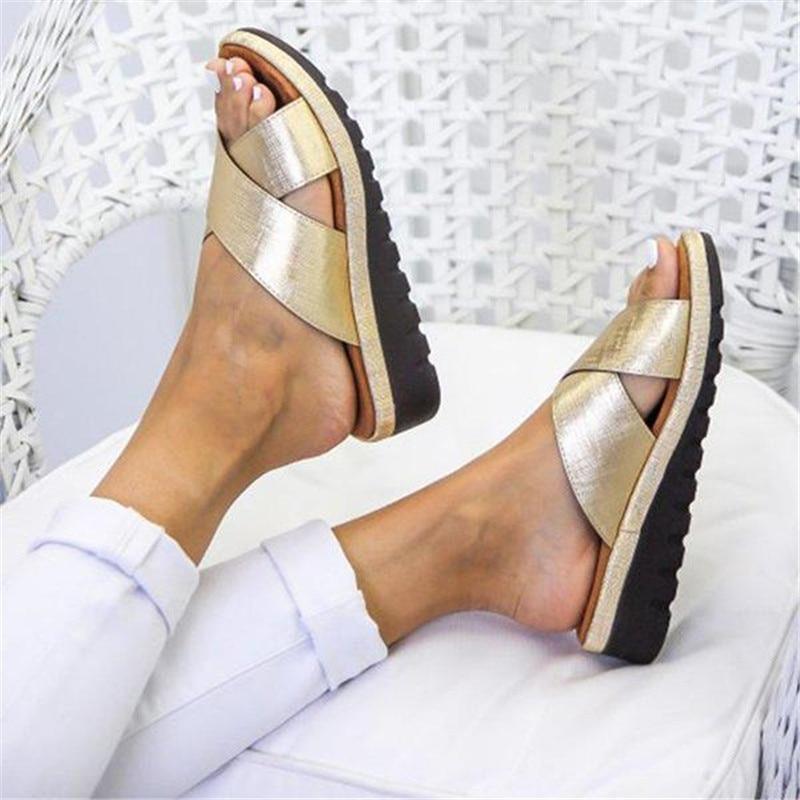 BunionFree™ Mid-Heel Platform Sandals - Bunion Free