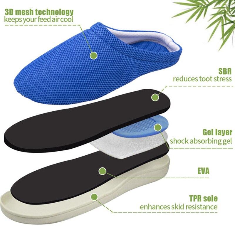 Comfy Bamboo Anti Fatigue Gel Diabetic Slippers - Bunion Free