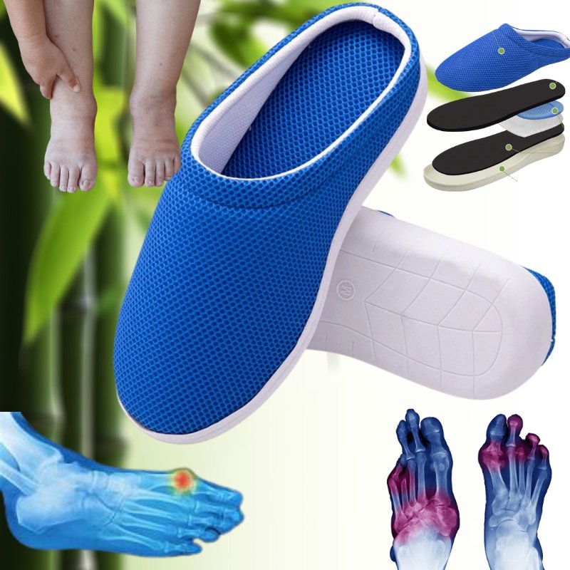 Comfy Bamboo Anti Fatigue Gel Diabetic Slippers - Bunion Free