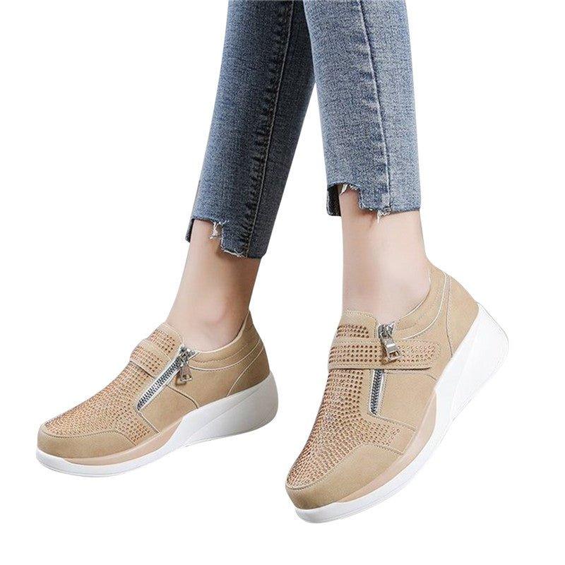 Comfy Platform Shoes with Mid-Heel - ComfyFootgear