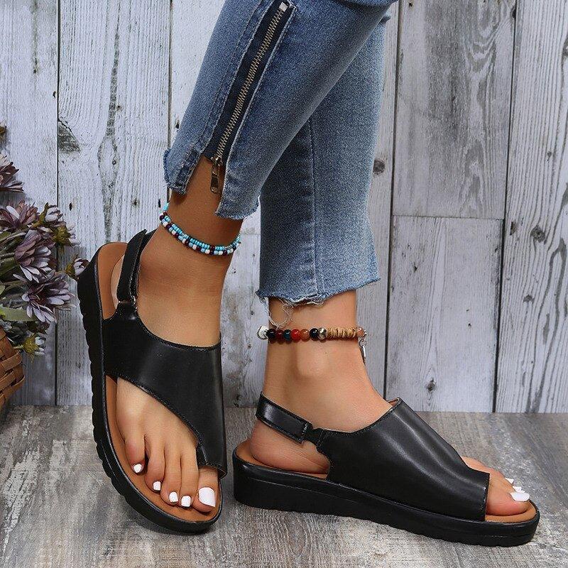 Leather bunion corrector sandals clearance