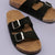 Double Buckle Footbed Sandals for Bunions and Wide Feet - ComfyFootgear