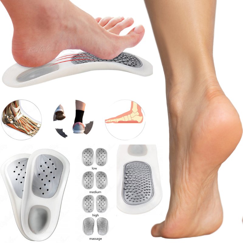 Hard Orthotics for Flat Feet Arch Support Orthopedic Cushions - Plantar Fasciitis Insoles - ComfyFootgear