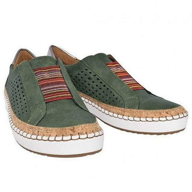 Slide hollow out round toe sneakers sales