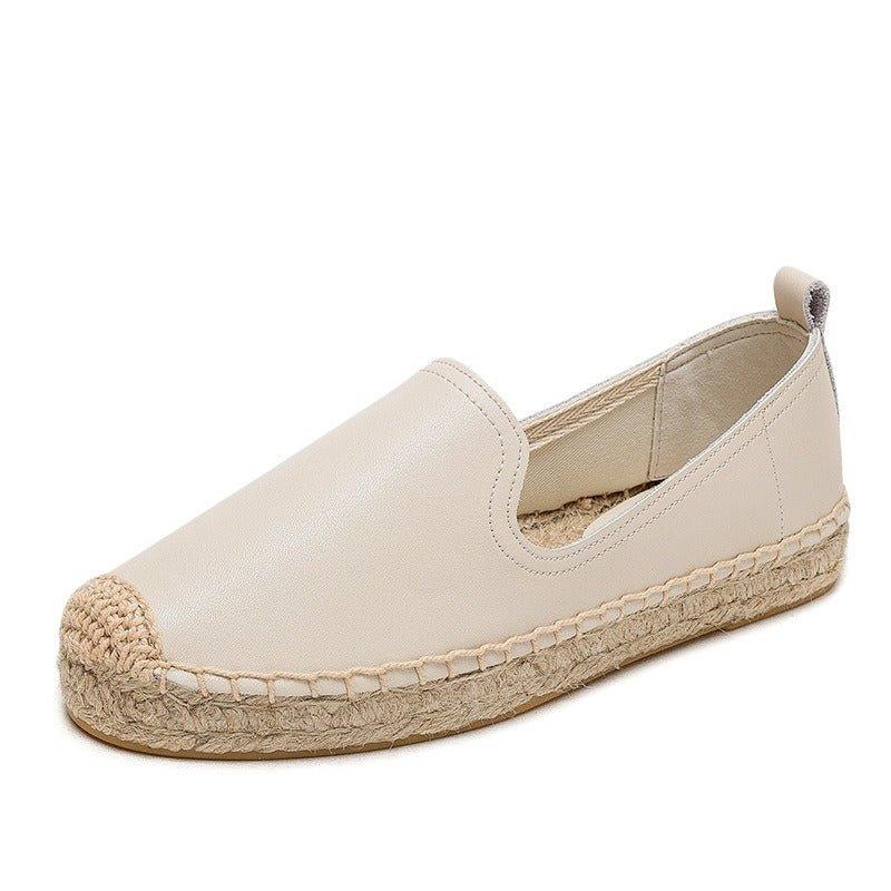 Slip On Woven Leather Loafers for Women - ComfyFootgear