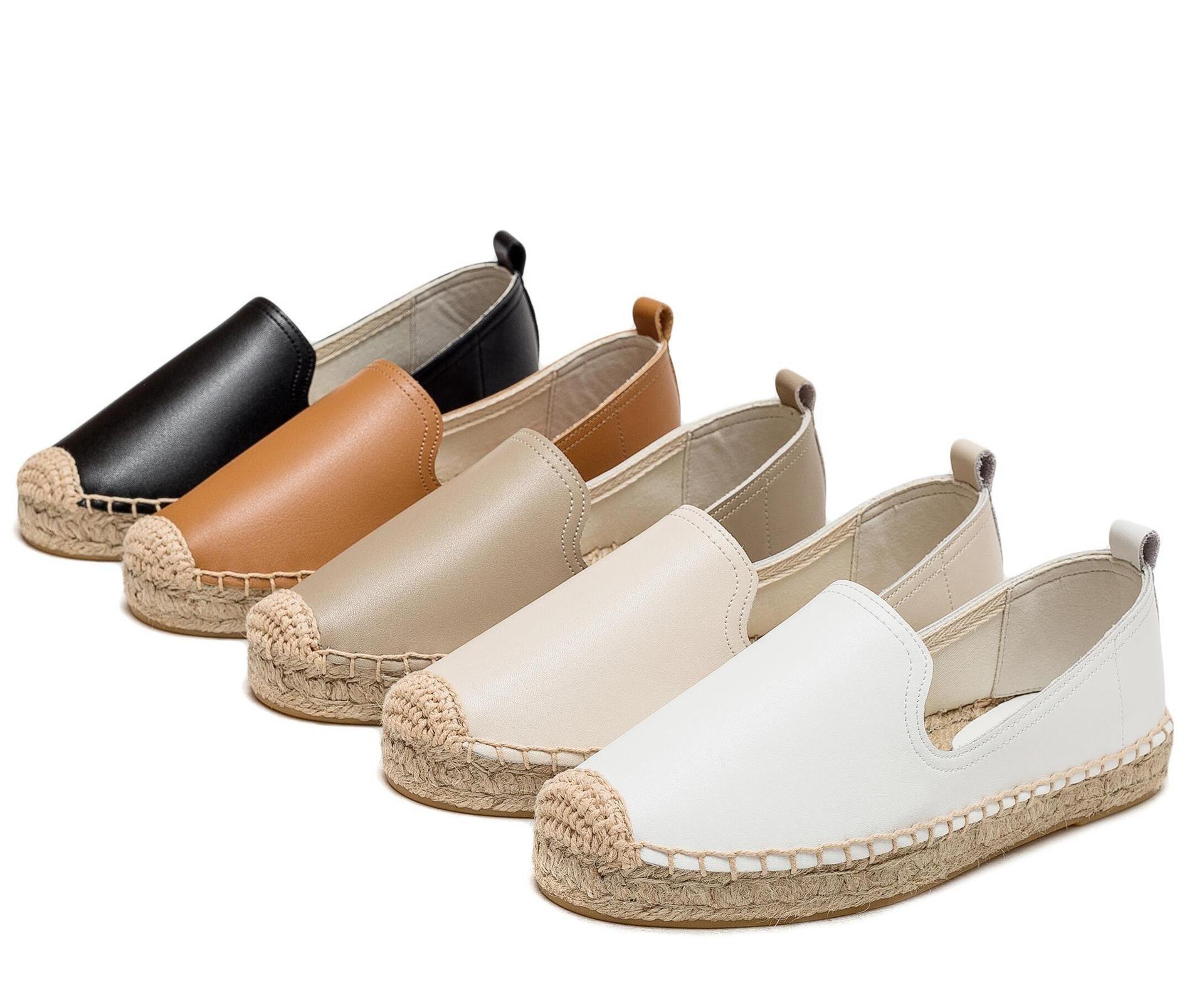 Slip On Woven Leather Loafers for Women - ComfyFootgear