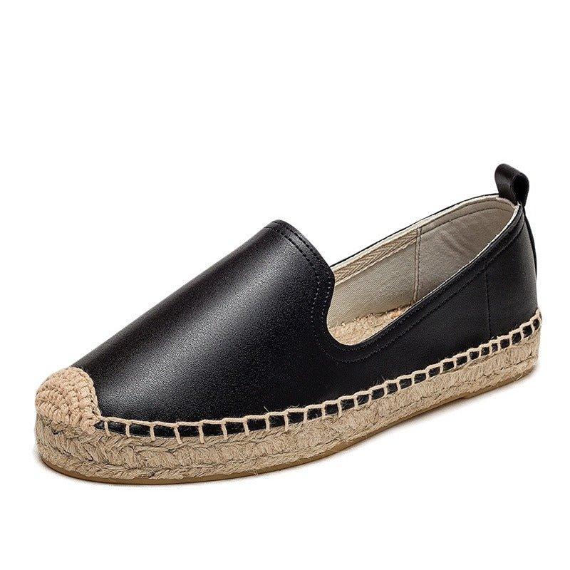 Slip On Woven Leather Loafers for Women - ComfyFootgear