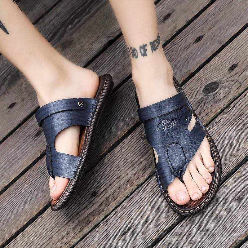 Genuine Leather Comfy Summer Sandals for Bunions - Toe Correction Sand -  Shoussy