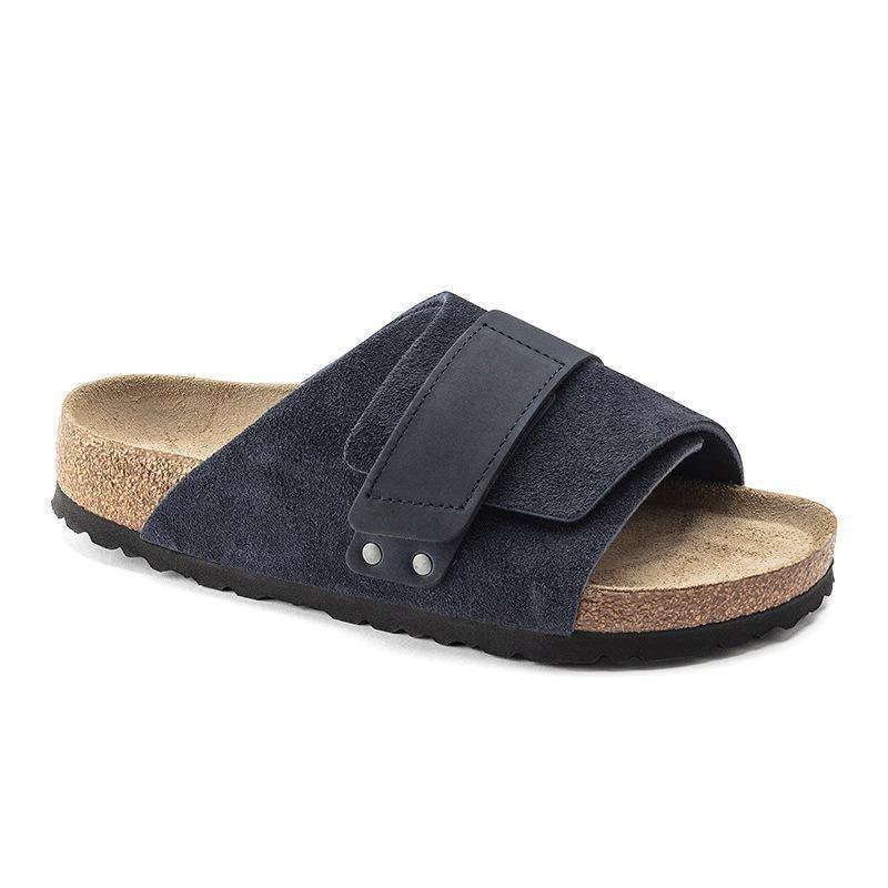 Wide Genuine Leather Unisex Cork Sole Sandals Blissful Shoes